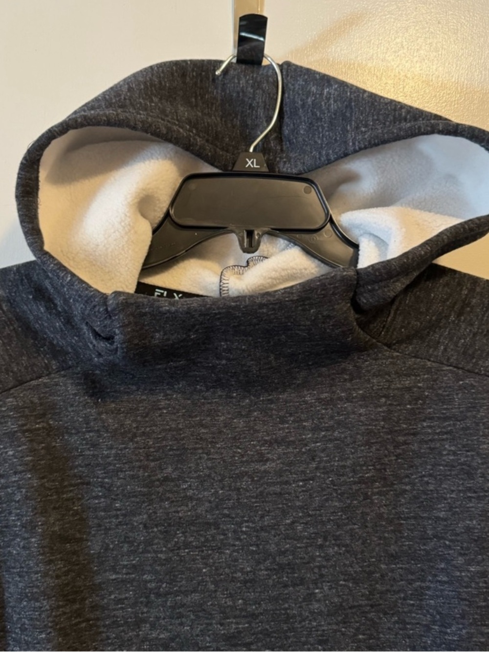 2/$20 FLX Medium Men's Charcoal Heather Crewneck Hoodie Sweater (B4) - Picture 2 of 6